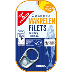 Edeka Makrelen Filets In Sonnenblumenol 125g
