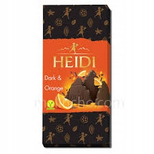 Czekolada gorzka HEIDI z pomarańczą 80 g